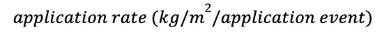 Feedstock Application Rate Equation